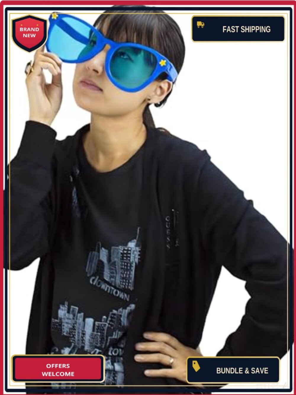 Jumbo Party Sunglasses Novelty Oversized Glasses Costume Props
